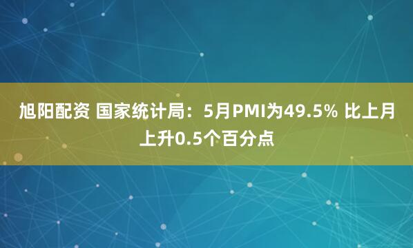 旭阳配资 国家统计局：5月PMI为49.5% 比上月上升0.5个百分点