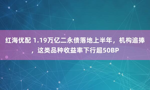 红海优配 1.19万亿二永债落地上半年，机构追捧，这类品种收益率下行超50BP